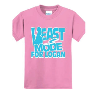 Pink Beast Mode for Logan  Cotton tee