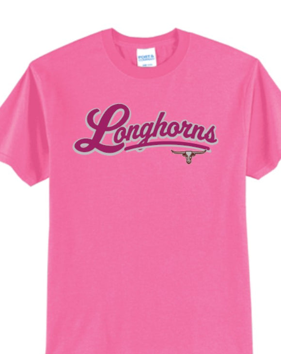 RCO Cotton pink Longhorn tee